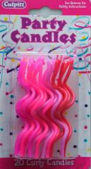 Gyertya - Curly 20db Pink