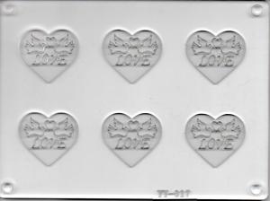 Akril Csoki Forma - Sz�v Galamp�r/Love 4cm 6db